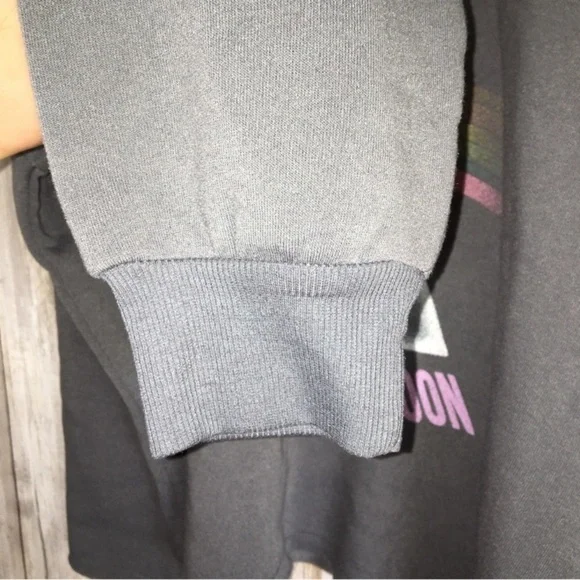 NWT Pink Floyd Dark Side Grey Crop Sweatshirt - Picture 3 of 3